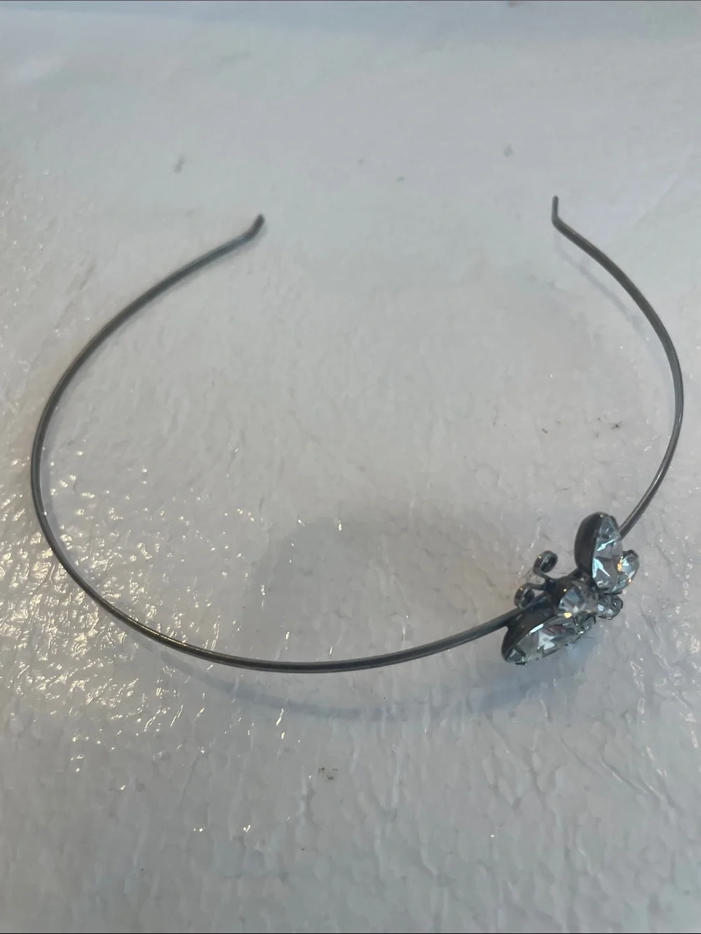 Vintage Y2K butterfly Crystal Floral Silver Headband Women’s Hair Accessory